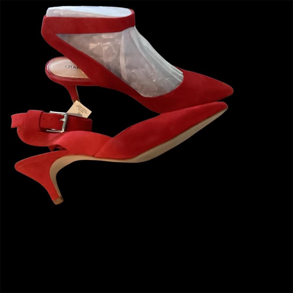 Red Sexy Suede Ankle Strap Heels. Gianni Bini. Dillards Brand.
